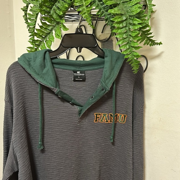 NWT FAMU Rattlers Colosseum Dujour Ralgan Long Sleeve Henley Hoodie T-shirt - Picture 3 of 7